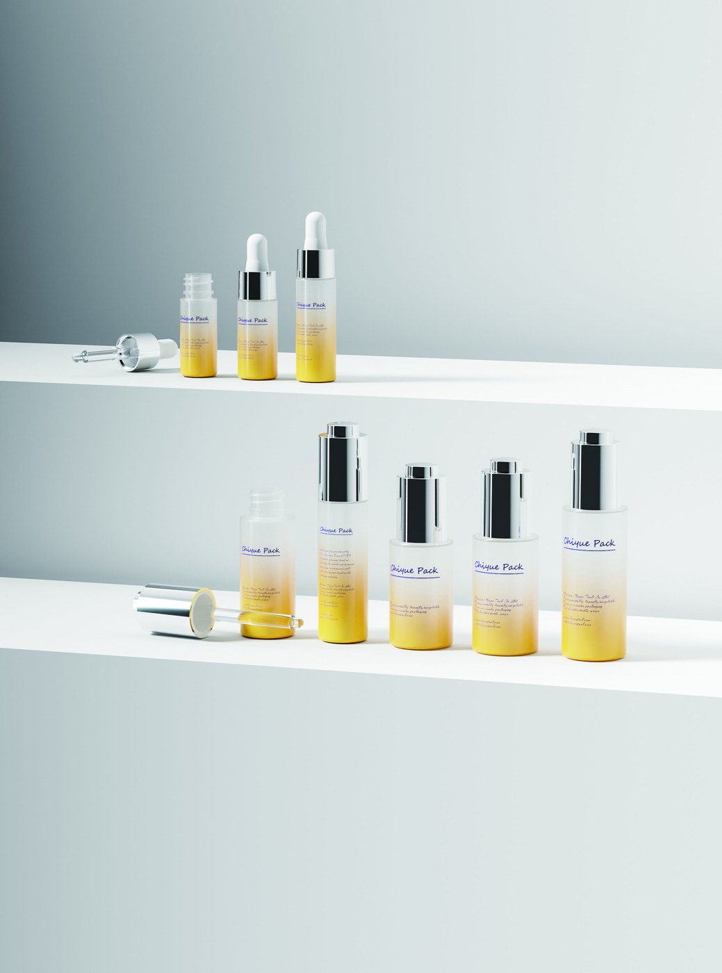 Flat Shoulder Bottles | Chiyue Pack cosmetic plastic packaging